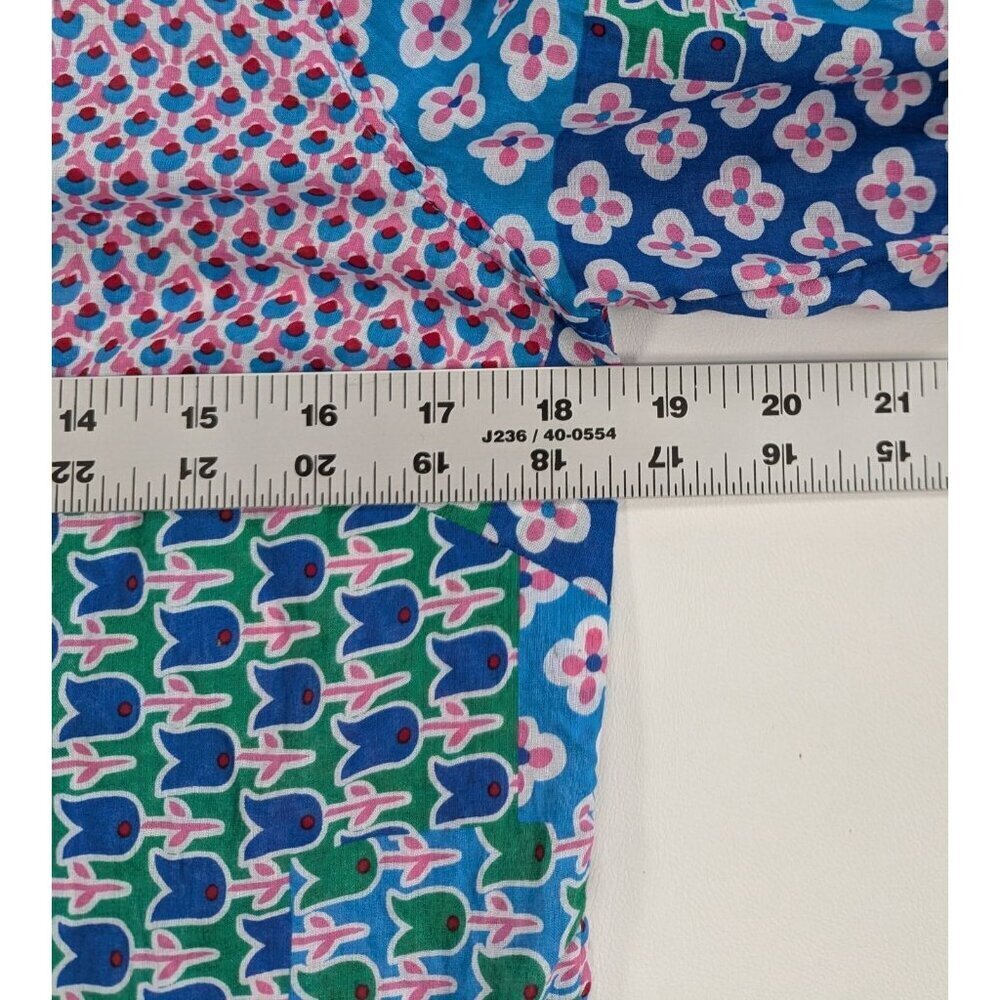 Talbots Tulip Patchwork Button Down Cotton Shirt … - image 5